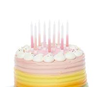 Amscan 9911940 Stnd Candle Gradient Pink- 10 Pack