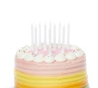 Amscan 9911945 Stnd Candle White- 10 Pack