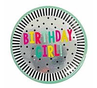 Amscan 9912103 - Birthday Girl! Kids Silver Birthday Badge - 6 cm