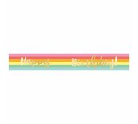 Amscan 9912125 - Rainbow Happy Birthday Add-an-Age Foil Party Banner includes Number & Letter Stickers for 1st to 100th - 1.8m