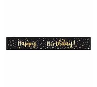 Amscan 9912128 - Happy Birthday 'Add an Age' Foil Party Banner includes Number & Letter Stickers for 1st to 100th Birthday - 1.8m