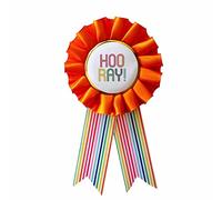 Amscan 9912369 - Hooray! Rainbow Stripes Birthday Party Rosette Ribbon