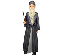 Amscan Childs' Official Dumbledore Movie Wizard Fancy Dress Costume Grey 10-12 Years