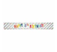 Amscan 9912567 Happy 18Th Birthday Banner