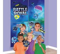 Amscan 9912583 - Kids Battle Royal Gamers Birthday Party Scene Setter Decoration & Props - 16 Pieces