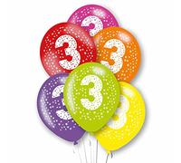 Amscan 9912722 Rtl Balloon Pk6 27Cm Age 3