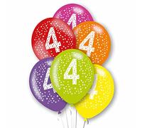 Amscan 9912723 Rtl Balloon Pk6 27Cm Age 4