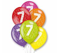 Amscan 9912728 Rtl Balloon Pk6 27Cm Age 7
