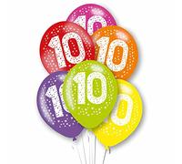 Amscan 9912737 Rtl Balloon Pk6 27Cm Age 10