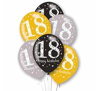 Amscan 9912746 Rtl Balloon Pk6 27Cm Age 18