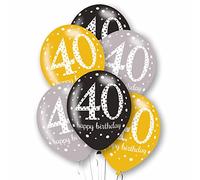 Amscan 9912755 Rtl Balloon Pk6 27Cm Age 40