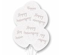 Amscan 9912773 Rtl Balln Pk6 27Cm Hppy Anniv