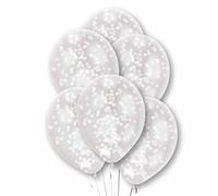 Amscan 9912777 Confetti Balloon Kits White- 6 Pack