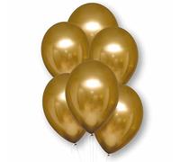 Amscan 9912789 Satin Luxe Latex Balloons Gold- 6 Pack