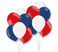 Amscan 9912946 - Red, White & Blue 10" Latex Balloons - 12 Pack