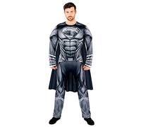 amscan 9912955 - Men's Official Justice League Snyder Superman Black Edition Fancy Dress Costume Size: Large