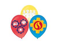 Rubie's Latex Balloons Amscan 9912972 - Officially Licensed Fireman Sam 11" (27.5 cm) - 6 Pack