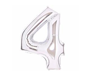 Amscan 9913067 Large Number Silver 4