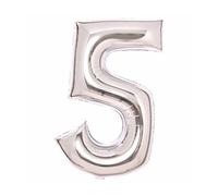 Amscan 9913068 Large Number Silver 5