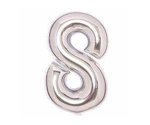 Amscan 9913071 Large Number Silver 8