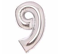 Amscan 9913072 - Silver Number 9 Large Foil Balloon - 25" x 35"