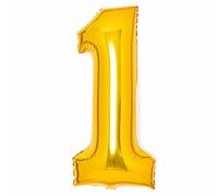 Amscan 9913074 - Gold Number 1 Large Foil Balloon - 25" x 35"