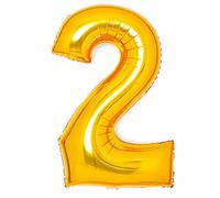 Amscan 9913075 - Gold Number 2 Large Foil Balloon - 25" x 35"