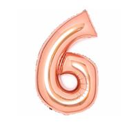 Amscan 9913089 Large Number Rose Gold 6