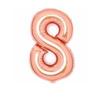 Amscan 9913091 - Rose Gold Number 8 Large Foil Balloon - 25" x 35"