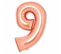 Amscan 9913092 - Rose Gold Number 9 Large Foil Balloon - 25" x 35"