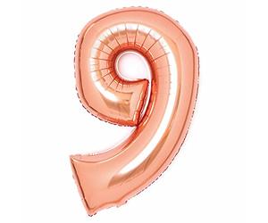 Amscan 9913092 - Rose Gold Number 9 Large Foil Balloon - 25" x 35"