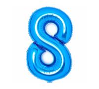 Amscan 9913101 - Blue Number 8 Large Foil Balloon - 25" x 35"