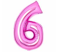 Amscan 9913109 - Pink Number 6 Large Foil Balloon - 25" x 35"