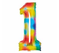 Amscan 9913124 Large Number Bright Rainbow 1