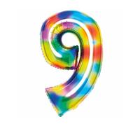 Amscan 9913132 Large Number Bright Rainbow 9