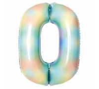 Amscan 9913133 Large Number Pastel Rainbow 0