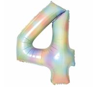 Amscan 9913137 Large Number Pastel Rainbow 4