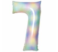 Amscan 9913140 Large Number Pastel Rainbow 7