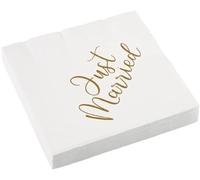 Amscan 9913270 - Napkins Just Married Wedding - Pack of 16-33 x 33 cm