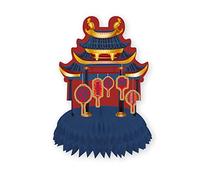 Amscan 9913288 - Chinese Lunar New Year Blue Honeycomb Table Centrepiece - 23cm