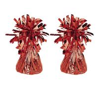 amscan 991365-07 - Red Fringed Foil Balloon Weight - 170g (Pack of 2)