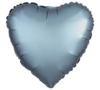 amscan 9914138 Silk Lustre SteelBlue Hrt PKG