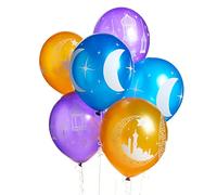 Amscan 9914172 - Opulent Eid Mubarak 11" Latex Balloons - 6 Pack