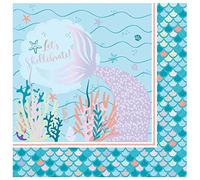 Amscan 9914384 - Mermaid Tales Kids Birthday Party Luncheon Napkins - 16 Pack