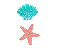 Amscan 9914400 - Mermaid Tales Kids Birthday Party Shell & Starfish Body Stickers - 4 Pack