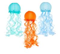 Amscan 9914401 - Mermaid Tales Kids Birthday Party Jellyfish Lanterns Hanging Decorations - 3 Pack