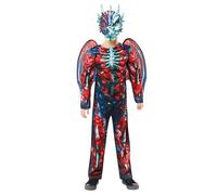 Amscan 9914831 Childs Deadly Zombie Dragon Fancy Dress Halloween Costume Boys Girls Skeleton (8-10 Years)
