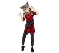 Amscan 9914983 Childs Hungry Howler Werewolf Halloween Wolf Fancy Dress Costume Girls Teen Kids (3-4 Years)