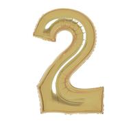 Amscan 9915180 Large Number White Gold 2