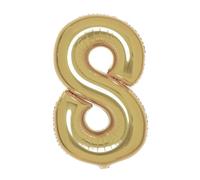 Amscan 9915186 Large Number White Gold 8